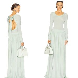 Helsa Aesther Jersey Dress long sleeve maxi
